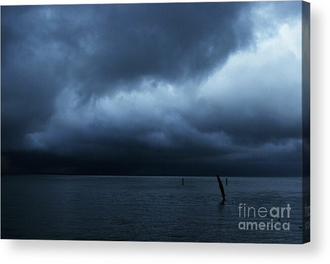 Lake Acrylic Print featuring the photograph Waiting Out The Storm by Linda Shafer