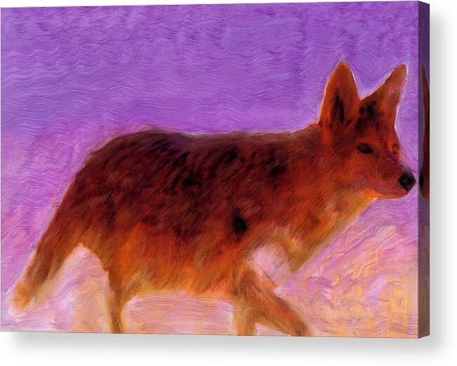 Wildlife Acrylic Print featuring the painting Walking Strong by FeatherStone Studio Julie A Miller