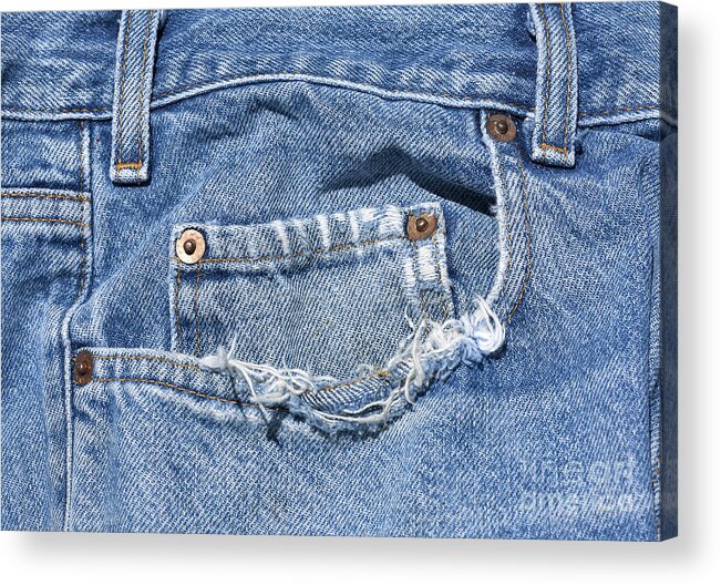 Worn Acrylic Print featuring the photograph Worn Jeans by George Robinson
