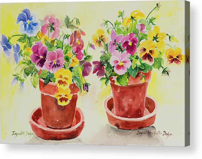 Flowers Acrylic Print featuring the painting Watercolor Series 193 by Ingrid Dohm