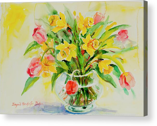 Flowers Acrylic Print featuring the painting Watercolor Series 201 by Ingrid Dohm