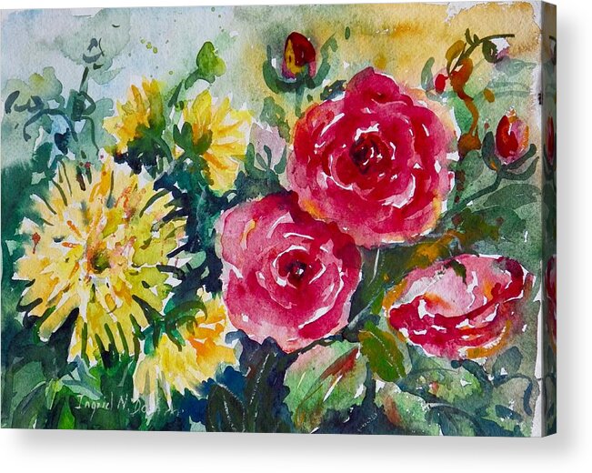 Flowers Acrylic Print featuring the painting Watercolor Series No. 212 by Ingrid Dohm