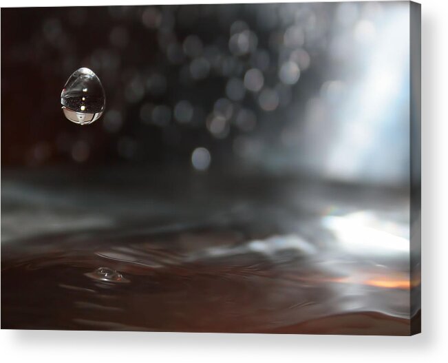 Water Acrylic Print featuring the photograph Waterdrop by Cherie Duran