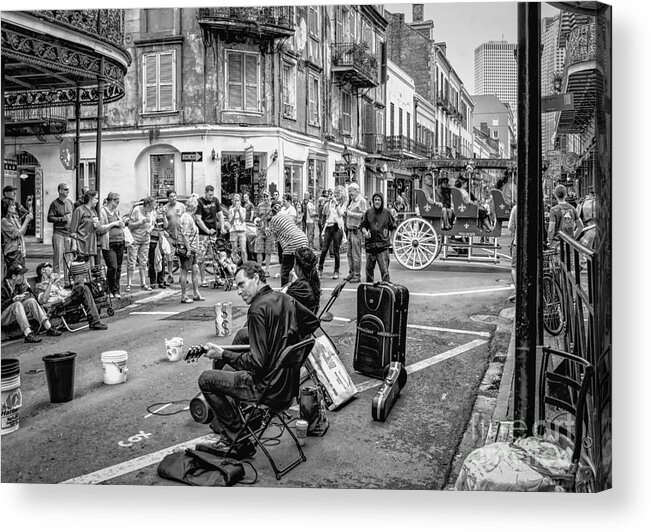  Musicians Acrylic Print featuring the photograph Weekend Jazz on Royal St. NOLA by Kathleen K Parker