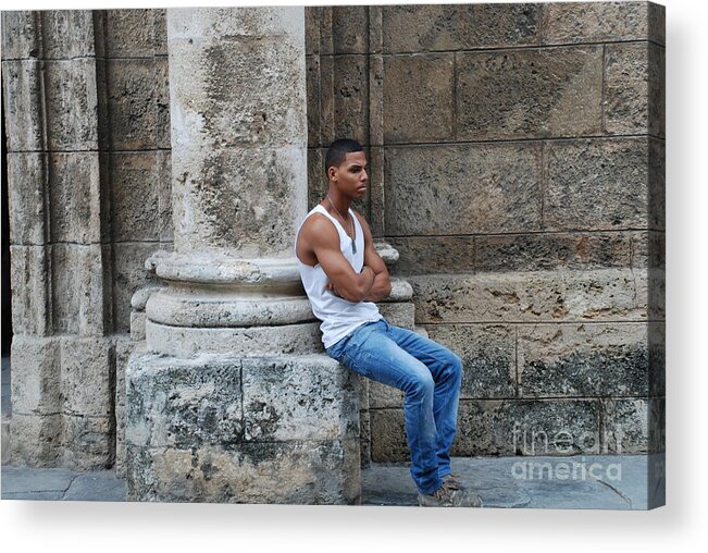 Cuba Acrylic Print featuring the photograph What to Do by Jim Goodman
