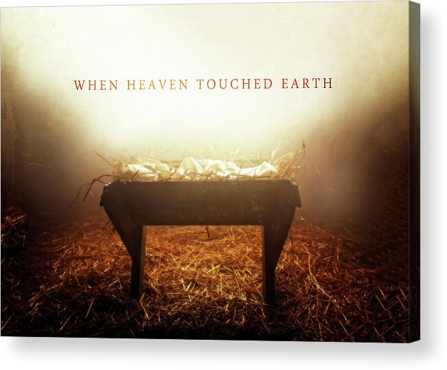 Holiday Acrylic Print featuring the digital art When Heaven Touched Earth by Kathryn McBride