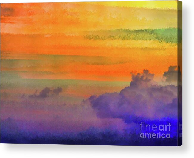 America Acrylic Print featuring the digital art Where Rainbows Begin by Robyn King