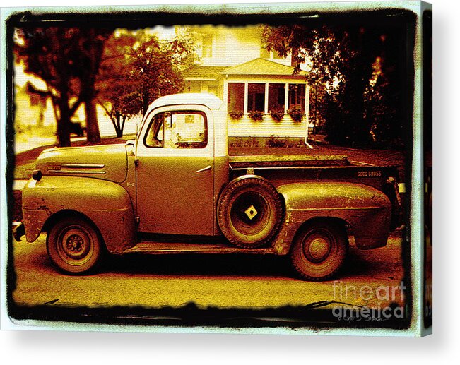 Americana Acrylic Print featuring the photograph White Top Truck by Craig J Satterlee