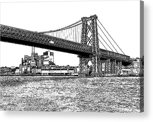 Williamsburg Bridge Acrylic Print featuring the photograph Williamsburg Bridge 1.1 - New York by Frank Mari
