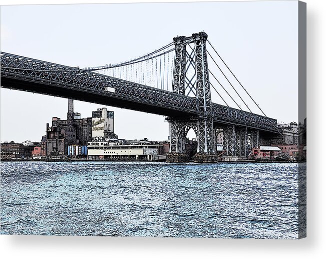 Williamsburg Bridge Acrylic Print featuring the photograph Williamsburg Bridge 1.2 - New York by Frank Mari