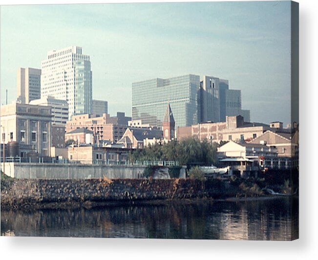 Wilmington Acrylic Print featuring the photograph Wilmington from the Brandywine by Emery Graham