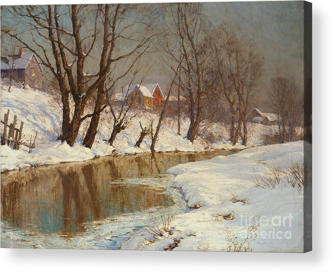 Winter Acrylic Print featuring the painting Winter Morning by Walter Launt Palmer