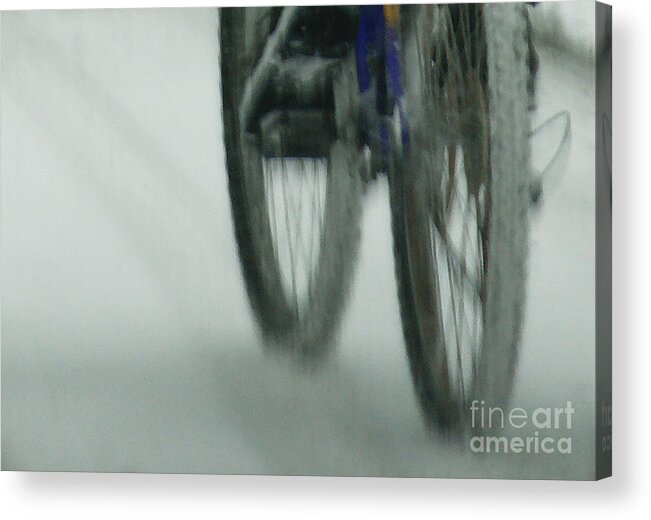 Bicycle Acrylic Print featuring the photograph Winter Ride by Linda Shafer