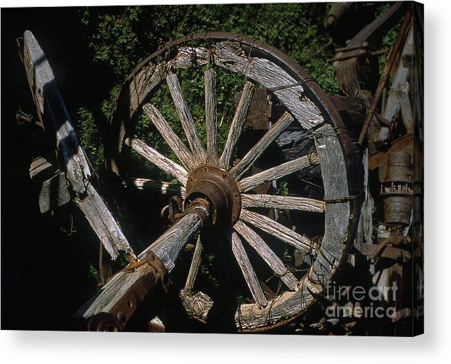 Wheel Acrylic Print featuring the photograph Wired Wheel-Signed-#84001 by J L Woody Wooden