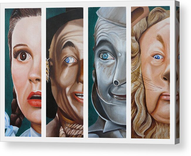 Wizard Of Oz Acrylic Print featuring the painting Wizard of Oz Set One by Vic Ritchey