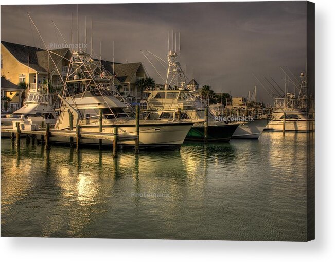 Yachts Acrylic Print featuring the photograph Yachts in HDR by Brian Kinney