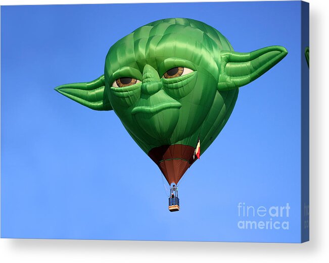 Colorful Acrylic Print featuring the photograph Yoda in the Sky by Karen Adams