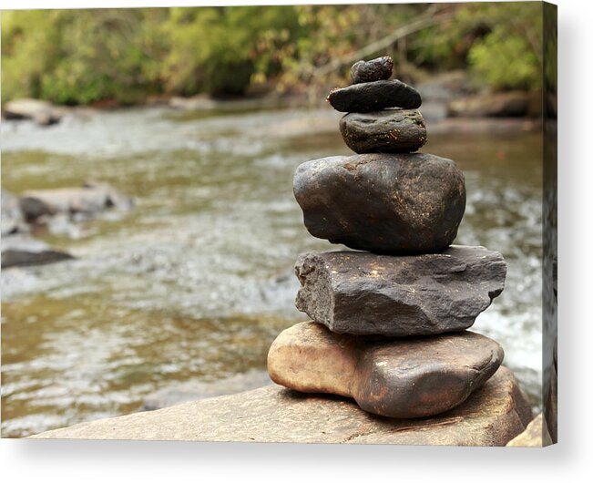 Boulder Acrylic Print featuring the photograph Zen at the Water by Travis Rogers