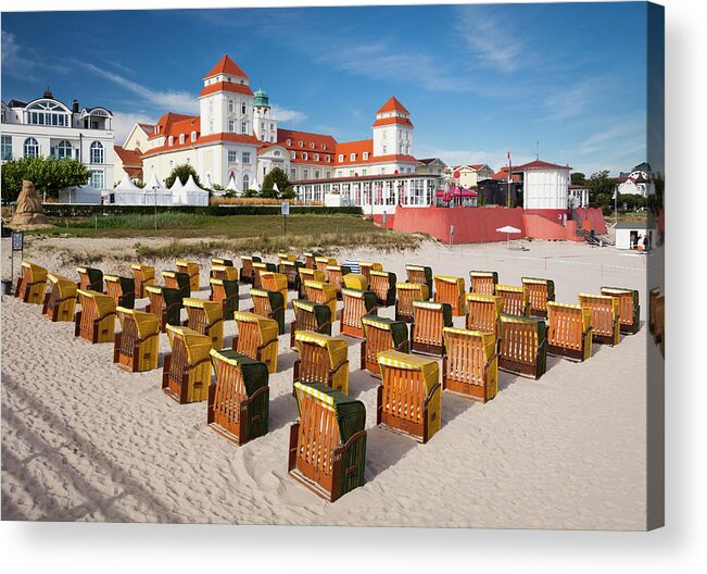 Spa Acrylic Print featuring the photograph Binz At Sunrise #1 by Jorg Greuel