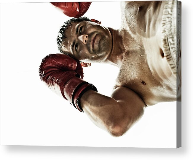 People Acrylic Print featuring the photograph Boxing #1 by Patrik Giardino