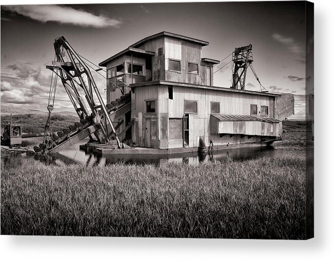 Alaska Acrylic Print featuring the photograph Gold Dredge #1 by Donald Pash