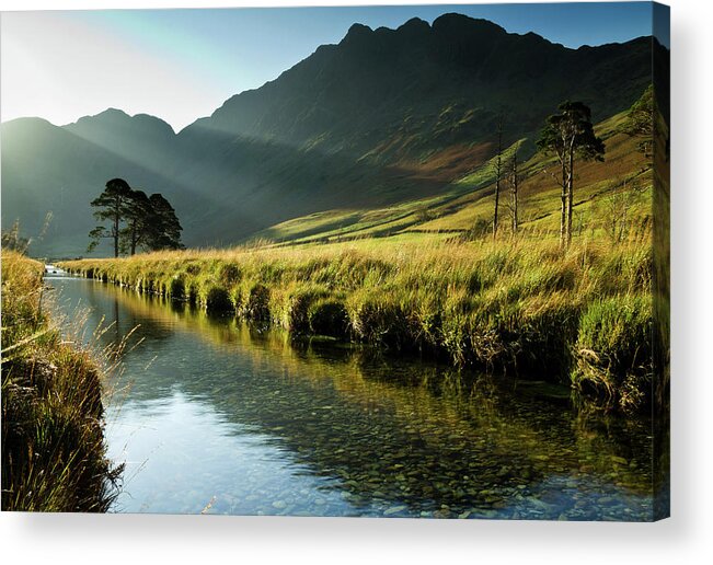 Scenics Acrylic Print featuring the photograph Haystacks #1 by Phil Buckle