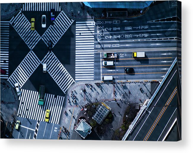 Vitality Acrylic Print featuring the photograph The Crossing Way Of Ginza In Tokyo Japan #1 by Michael H