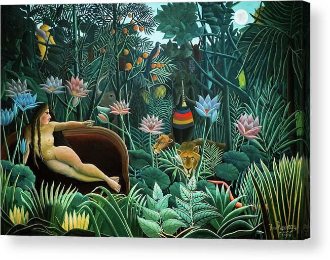 Henri. Rousseau Acrylic Print featuring the painting The Dream 1910 #1 by Hakon Soreide