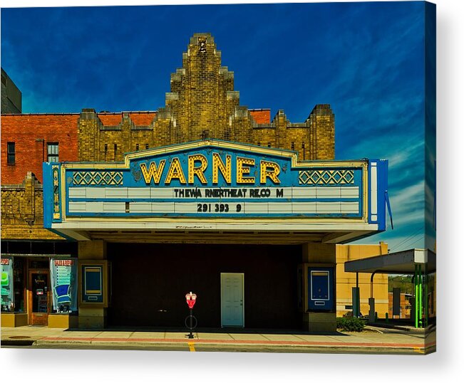 Warner Theatre Acrylic Print featuring the photograph The Old Warner Theatre #1 by Mountain Dreams