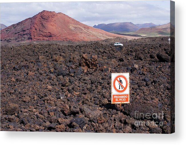 Lanzarote Acrylic Print featuring the photograph Timanfaya National Park #1 by Mark Williamson/science Photo Library