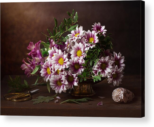 Flower Acrylic Print featuring the photograph *** #13 by Alina Lankina