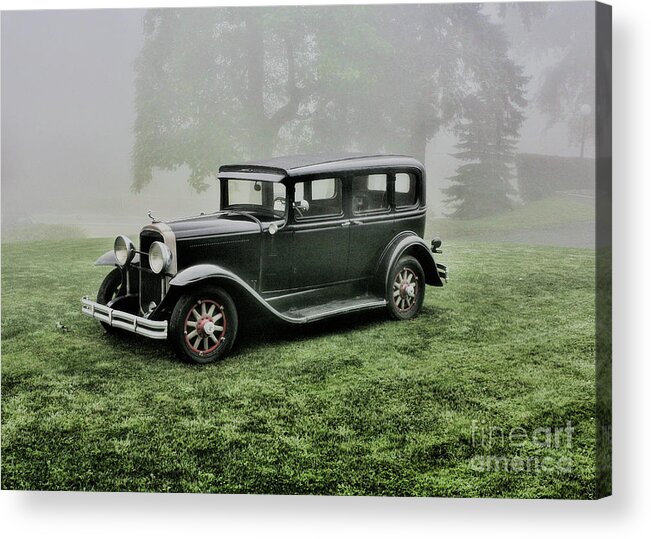 1930 Automobile Acrylic Print featuring the photograph 1930 Automobile Bonnie and Clyde Era by Chuck Kuhn