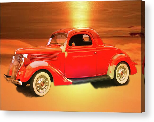 Car Acrylic Print featuring the photograph 1936 Sunny Ford Coupe by Cathy Anderson