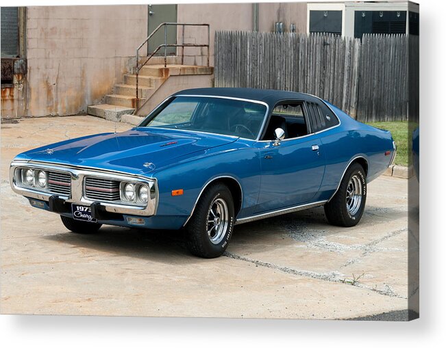 73 Charger Acrylic Print featuring the photograph 1973 Charger 440 by Anthony Sacco