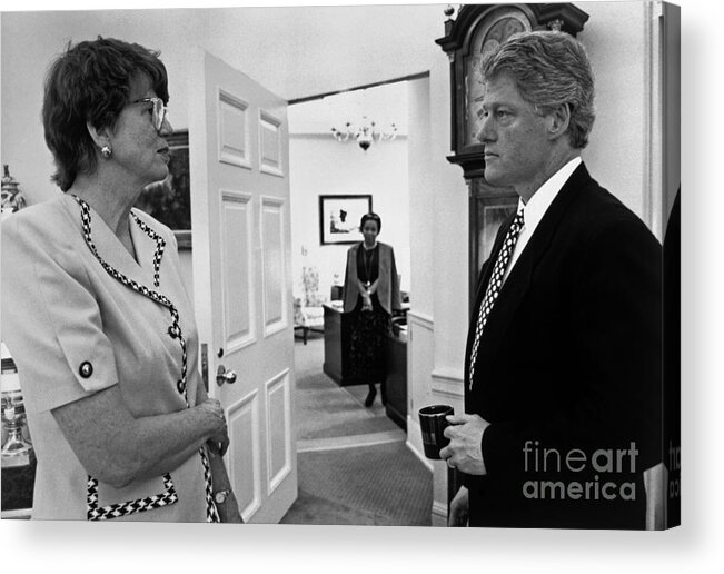1993 Acrylic Print featuring the photograph Bill Clinton #1 by Granger