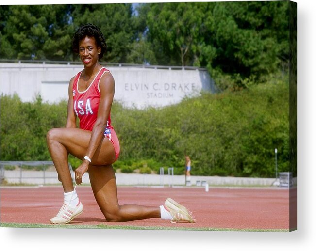 1980-1989 Acrylic Print featuring the photograph Jackie Joyner-kersee #2 by Tony Duffy