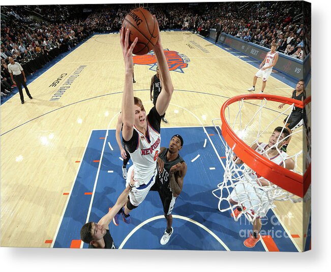 Nba Pro Basketball Acrylic Print featuring the photograph Brooklyn Nets V New York Knicks by Nathaniel S. Butler