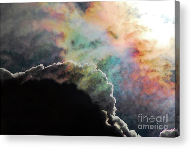 Atmospheric Phenomenon Acrylic Print featuring the photograph Iridescent Clouds #3 by Pekka Parviainen/science Photo Library