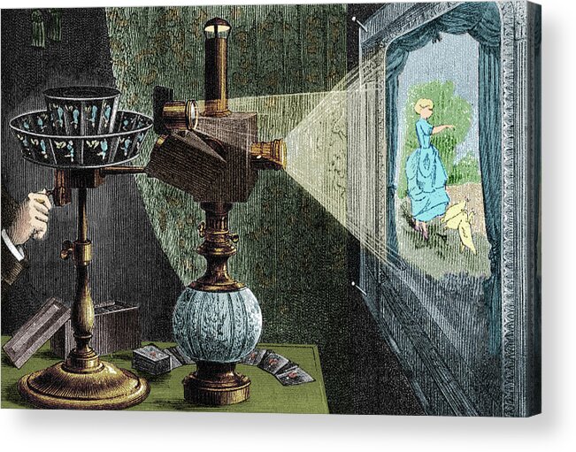 1880s Acrylic Print featuring the photograph Reynauds Praxinoscope, 1882 #3 by Science Source