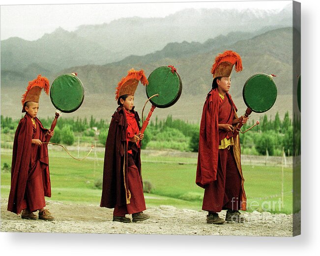 Education Acrylic Print featuring the photograph Tibetan Refugee Community In India #3 by Paula Bronstein