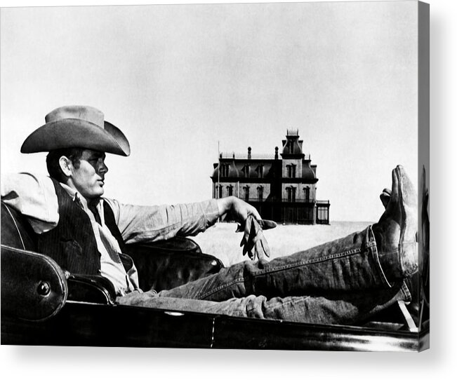 James Dean Acrylic Print featuring the photograph JAMES DEAN in GIANT -1956-. #5 by Album
