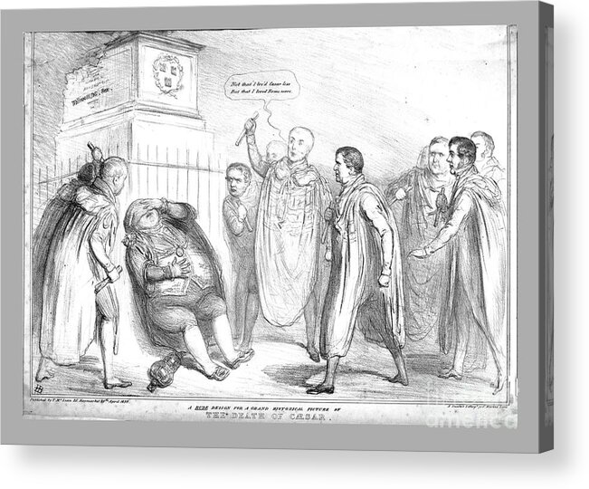 Engraving Acrylic Print featuring the drawing A Rude Design For A Grand Historical by Print Collector