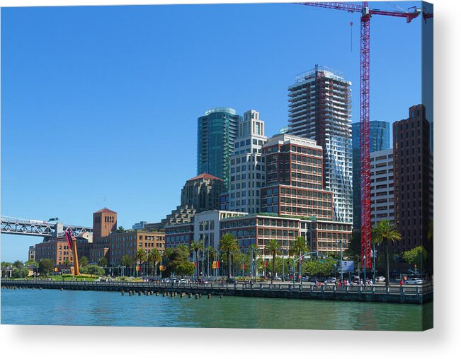 Waterfront Acrylic Print featuring the photograph A View of the San Francisco Waterfront by Bonnie Follett