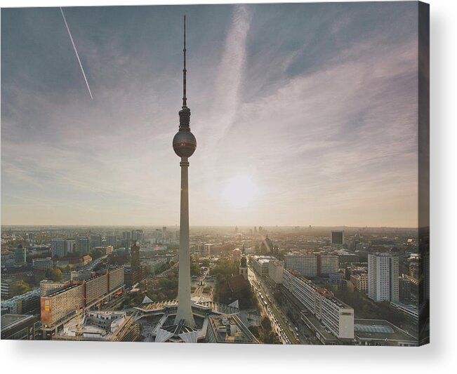 Alexanderplatz Acrylic Print featuring the photograph Alexanderplatz, Berlin by Guido Mieth