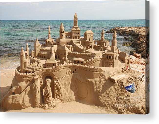 Magic Acrylic Print featuring the photograph Amazing Sandcastle On A Mediterranean by Philip Lange