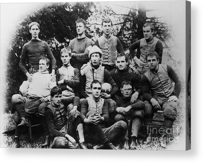 People Acrylic Print featuring the photograph Annapolis Football Team In 1894 by Bettmann