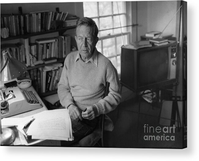 People Acrylic Print featuring the photograph Author John Cheever by Bettmann