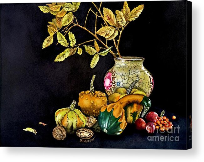 Autumn Acrylic Print featuring the painting Autumn Colors by Jeanette Ferguson
