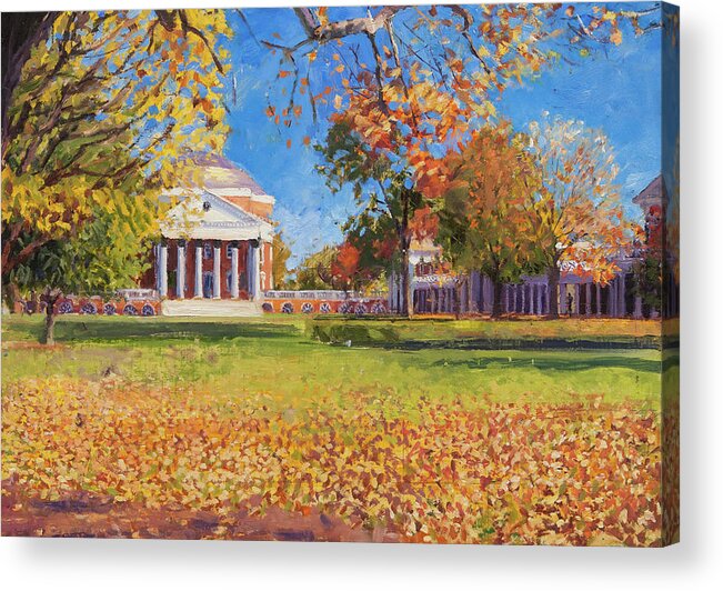 Uva Acrylic Print featuring the painting Autumn on the Lawn by Edward Thomas
