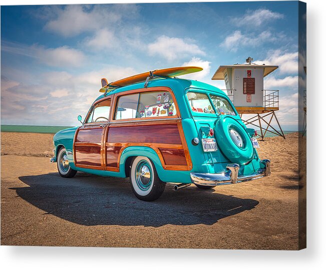 Woodie Acrylic Print featuring the photograph Back to the Beach by Ryan Smith